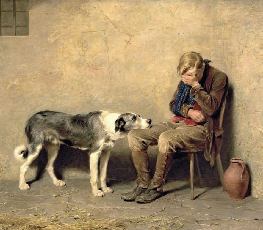 _philothoughts's tweet photo. I have a very old and very faithful attachment for dogs. I like them because they always forgive. ~Albert Camus 

📖 The Fall

🖼️ 'Fidelity', 1869 by Briton Riviere https://t.co/p68dWXMFzT
