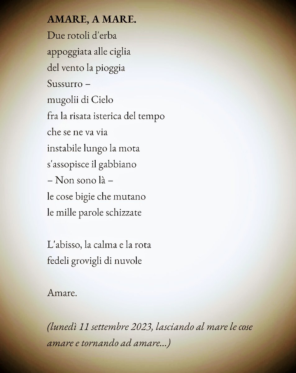 valeroxyy's tweet photo. Schizzandomi di versi schiumosi e interiorizzando il mio dolore... tutto l'Amore del mondo... ogni più ingenua speranza di ritrovarmi anche solo un poco lasciandomi andare così... l'eco sottile del mio essere oggi e poi ancora domani... libera...

Qualche tempo fa #ProfumoDiVersi https://t.co/Cr7GttA5sw