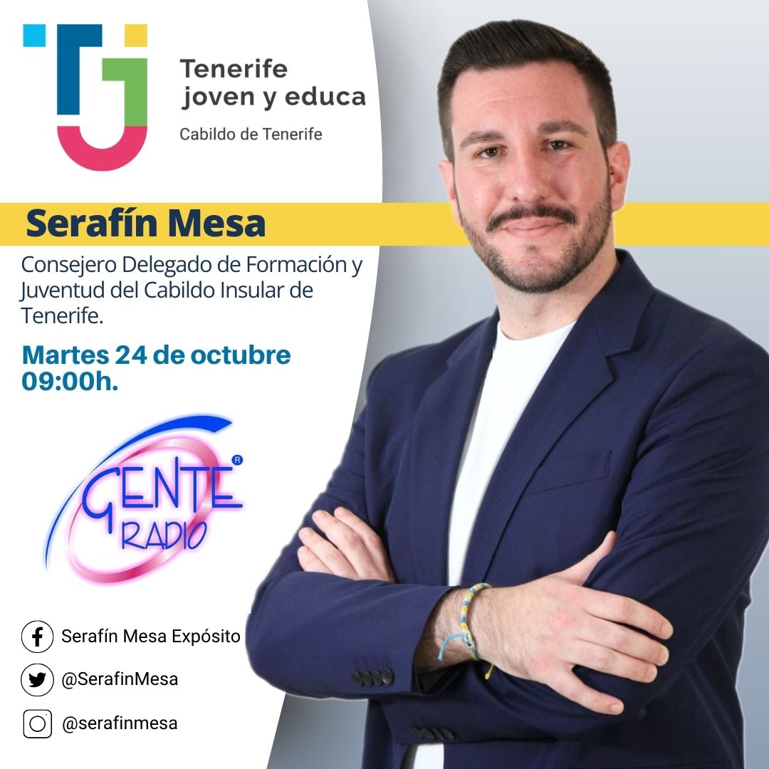 SerafinMesa's tweet photo. 🎙️En un ratito en @GENTERADIO, con Diego Calvo, para hablar de #Merkarte Feria que celebramos en #PuertodelaCruz este viernes 27 y sábado 28 de octubre.
#TenerifeJoven #CabildoCercano https://t.co/6MyUCdnGpm