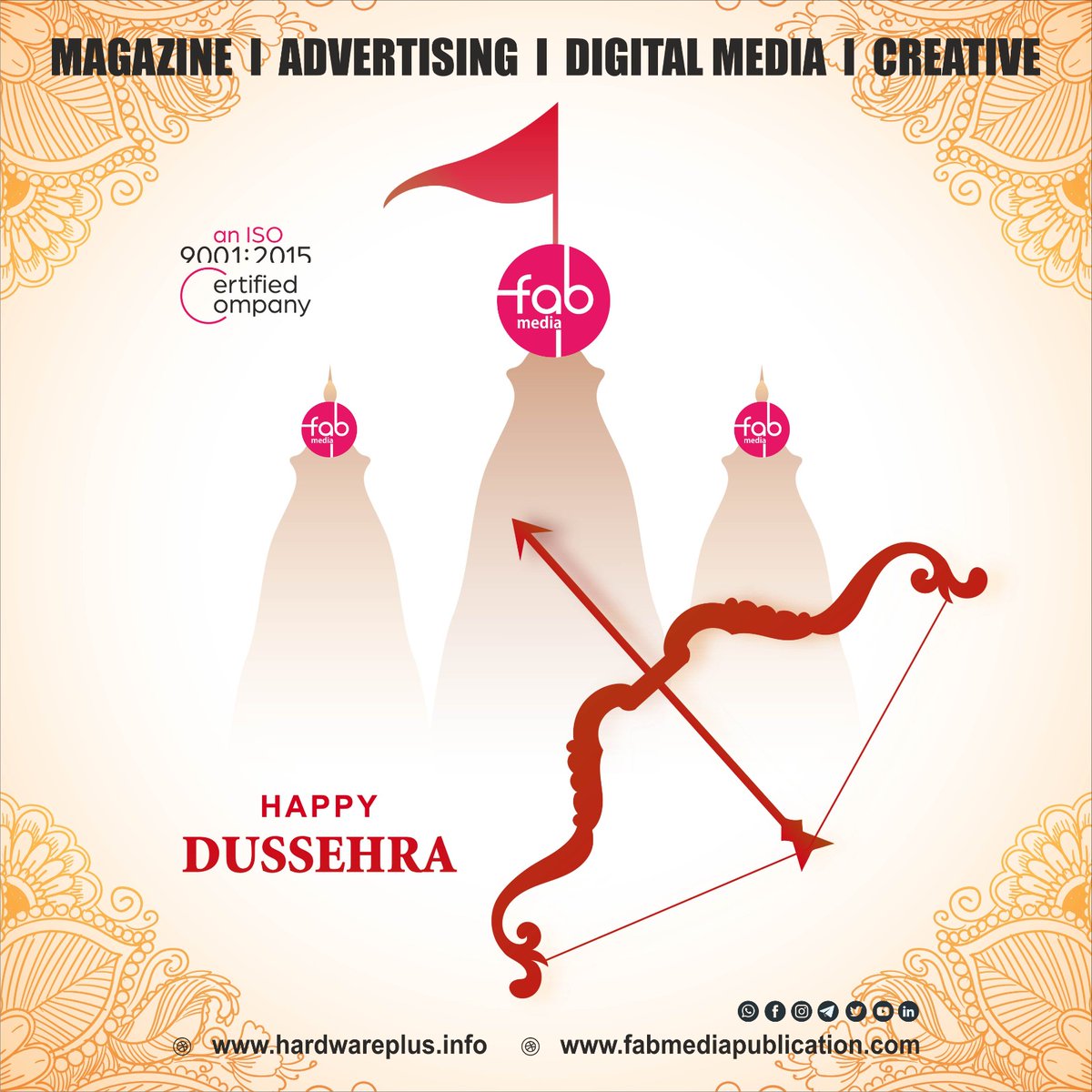 fab_media's tweet photo. May the arrow of truth and happiness, destroy the flames of hatred and sorrow in your life...

#fabmedia #HappyDussehra #fabcares https://t.co/cZKZDpi4sN