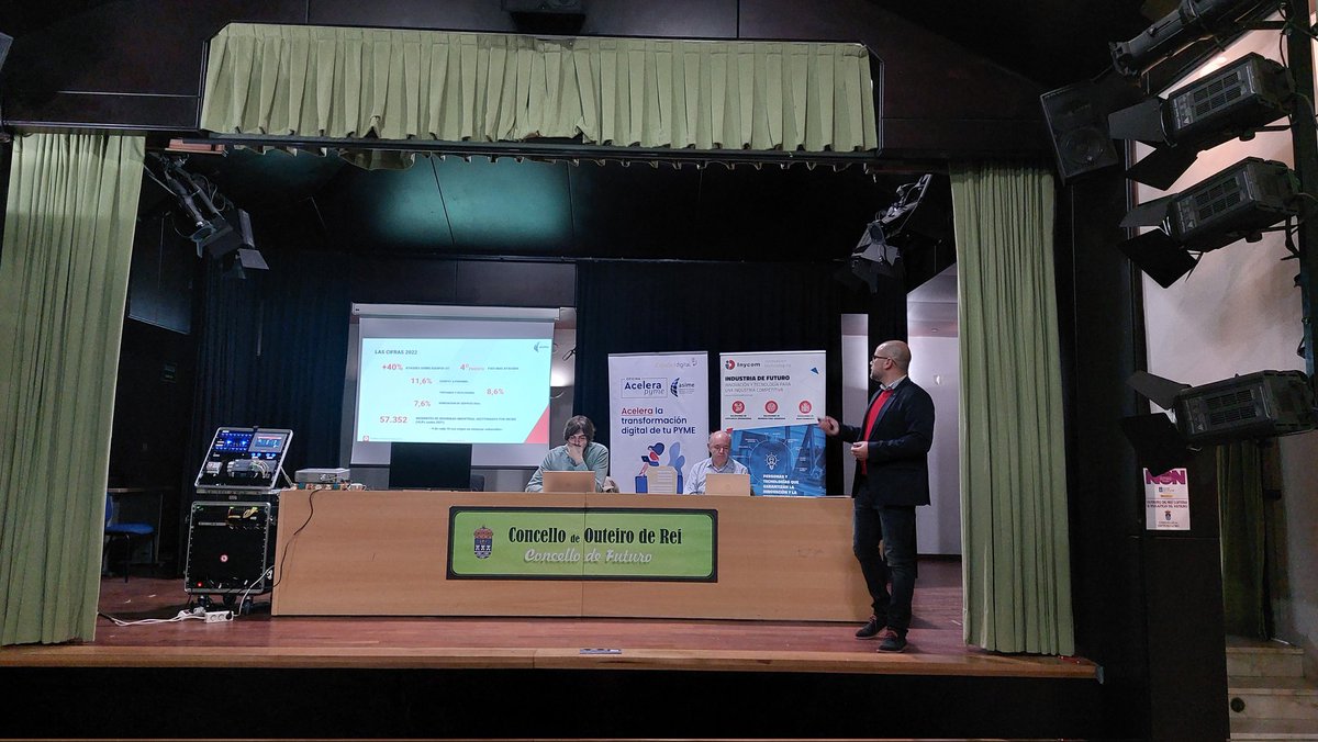 OAPR_Asime_Lugo's tweet photo. ¡Ya estamos en #OuteirodeRei disfrutando de la jornada de #ciberseguridad junto a @Inycom¡ https://t.co/VFY8giG5Tg
