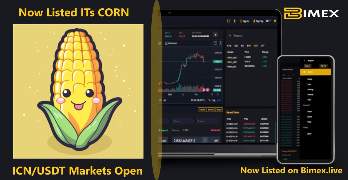 📸📷Live on Bimex !!! ITs CORN📷📷 bimex.live/Trade/index/ma………………… Building our Metaverse Exchange one project at a time.

<a href="/dex_universe/">TEK is good</a>
<a href="/ITS_CORN_TOKEN/">ITs CORN TOKEN 🇦🇺</a> 

Trading open!! Enjoy!!
