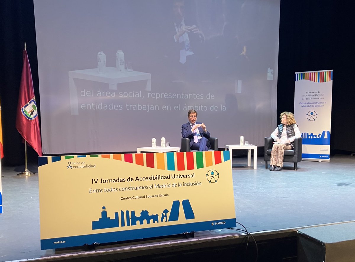Jornadas de Accesibilidad Universal, inauguración a cargo del Alcalde de Madrid. Desde Plena Inclusion Madrid impulsamos la accesibilidad cognitiva, clave para que las personas con discapacidad intelectual estén incluidas y disfruten de la ciudad.