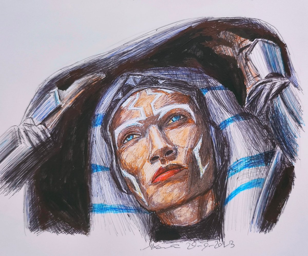 KerrinWinona's tweet image. I am drawing Ahsoka, Anne Hathaway and James Bond for my YouTube channel with my pens

The drawing process can be seen on here
youtube.com/kerrinwinona