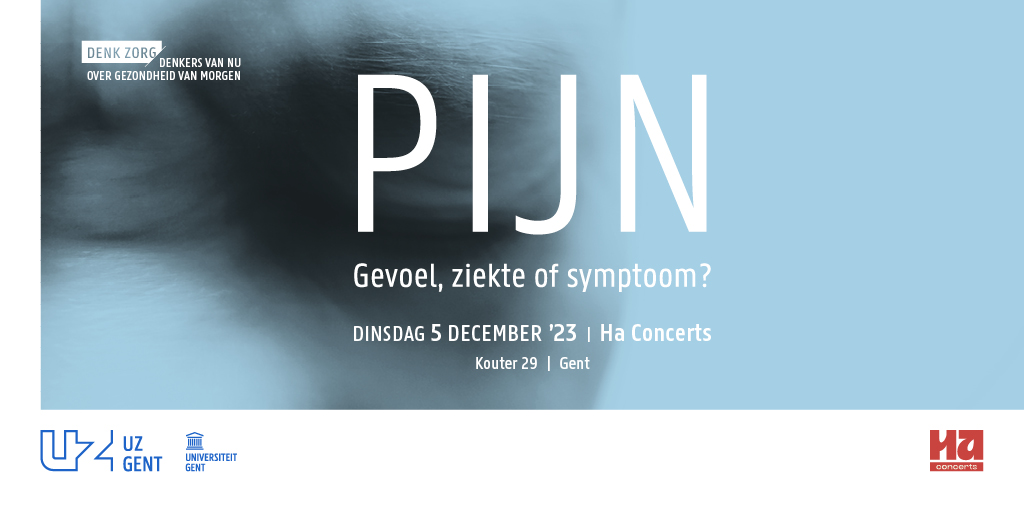uzgent's tweet image. 😣 In de negende editie van #denkzorg praten specialisten en ervaringsdeskundigen over de vele gezichten van #pijn, een complex en hoogstpersoonlijk fenomeen dat zich afspeelt tussen lichaam en geest. 👉 Meer info en tickets: uzgent.be/agenda/denk-zo…. #uzgent @HaConcerts