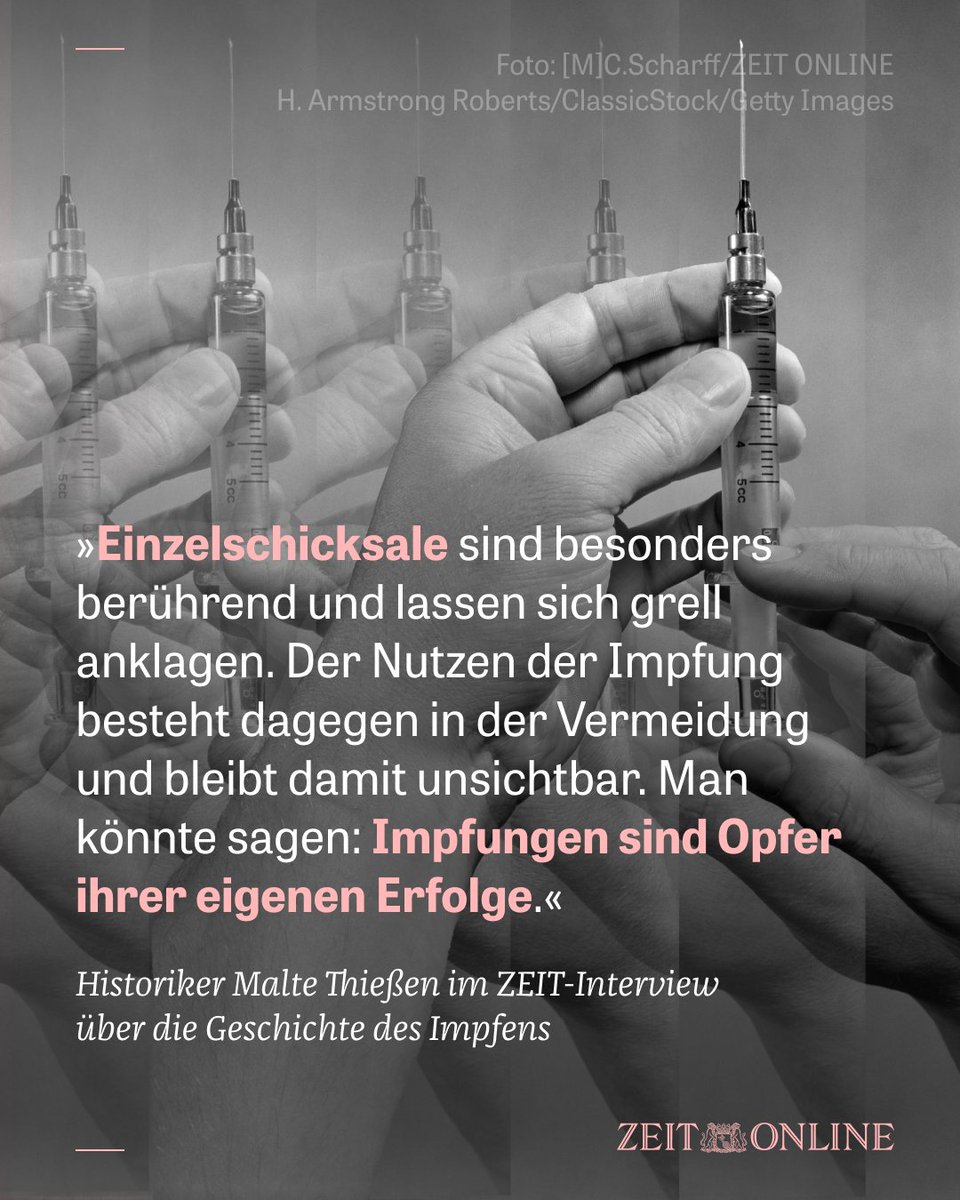 zeitonline's tweet image. #Impfgegner gab es in der deutschen Geschichte immer wieder. Woher das kommt, erklärt der Historiker Malte Thießen im Interview: trib.al/mlr4Hyq