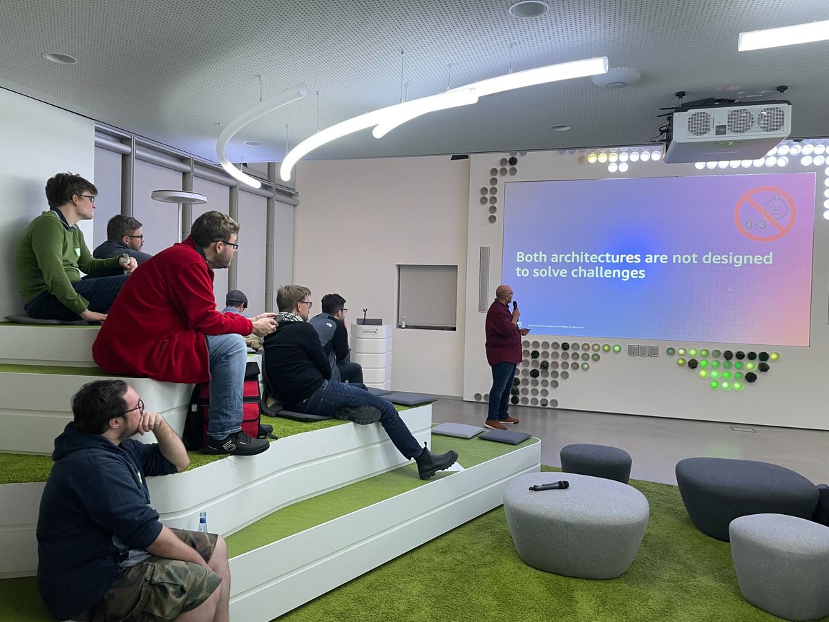 InVisionDE's tweet image. Big thanks to all attendants of the #WebEngineering Düsseldorf #Meetup last week. 🙌 A special shoutout to the speakers of the evening, John & Andy! 🎤👏 We truly valued the engaging conversations with all of you and hope you had an enjoyable evening, too. #AWS #MachineLearning