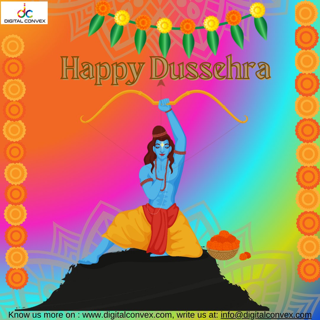 digital_convex's tweet image. &quot;May the valor of good always conquer the forces of evil in your life. Wishing you a joyous and blessed Dussehra! 🏹✨ #Dussehra #TriumphOfGood&quot; #digitalconvex