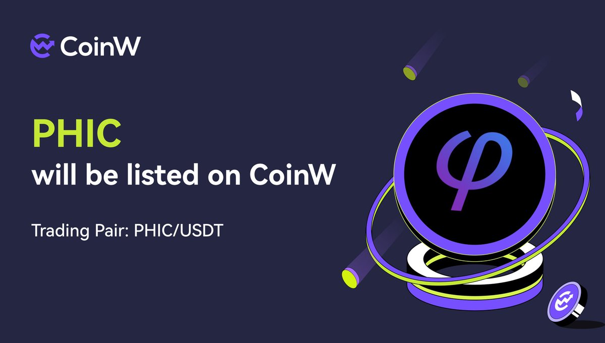 🎉 $PHIC <a href="/PhiC_Labs/">Phi Chain</a> will be Listed on CoinW Soon!

📚 PhiC Studio is a visual aggregation blockchain workbench that can help you quickly switch to different blockchain public chains for development.

✅ Follow <a href="/CoinWOfficial/">CoinW</a> for more listing updates!