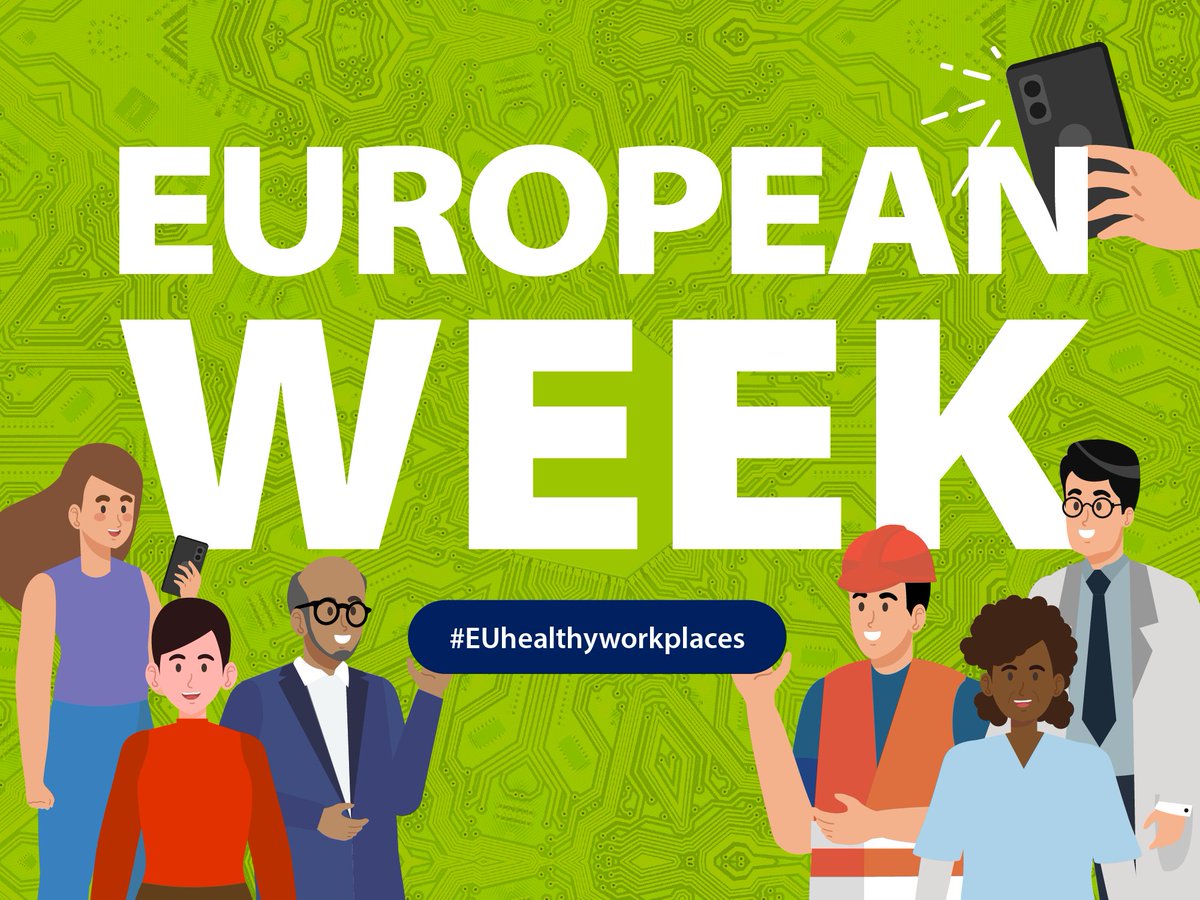 🇪🇺 Want to be part of #EuropeanWeek for Safety and Health at Work? Join us in promoting #OSH in the digital age! 

🤝Stay updated on campaign developments, attend exciting events and discover our great resources by exploring our website.    

 ➡️ healthy-workplaces.osha.europa.eu/en/get-involve…