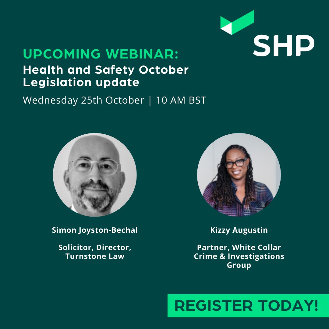 SHPOnline's tweet image. 📢 Join Us Tomorrow: Health &amp;amp; Safety Legislation Update! Be prepared for the latest insights.

📅Wednesday 25th Oct |⏰ 10 AM BST

🔗 Register here: ow.ly/JKr250PPeJK

#HealthAndSafety #LegislationUpdate #Webinar