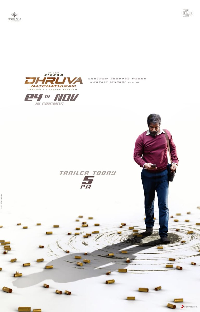 chiyaanCVF's tweet photo. The highly anticipated action-packed trailer of #DhruvaNatchathiram will be unveiled today at 5pm !! 🤩🔥

@chiyaan @menongautham
@OndragaEnt @oruoorileoru @Jharrisjayaraj

#ChiyaanVikram ❤️🌟
@sooriaruna @Kalaiazhagan15 @mugeshsharmaa @proyuvraaj https://t.co/HWGwK5zXGo