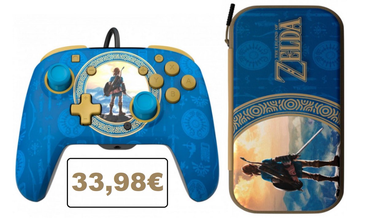 🔥 Optimisation 🔥 Manette Filaire PDP - Zelda + Housse de Transport Zelda à 33,98€ ► jvdeal.fr/d10141 ◄ #Bonplan #Zelda #Switch