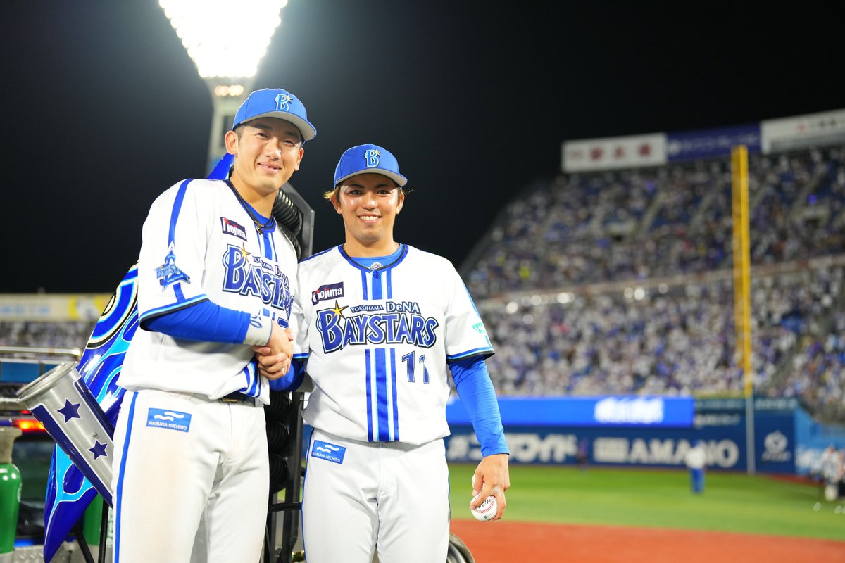 ydb_yokohama's tweet photo. ��2023プロ野球最優秀バッテリー賞」にJERA セ・リーグより #東克樹 選手と #山本祐大 選手が選出！

東克樹選手、山本祐大選手ともに初受賞となります。

詳しくはこちら
https://t.co/tv3YVD5khk

#Congratulations 
#baystars 
@DeNA11AZUMA https://t.co/i3vYrz52cO
