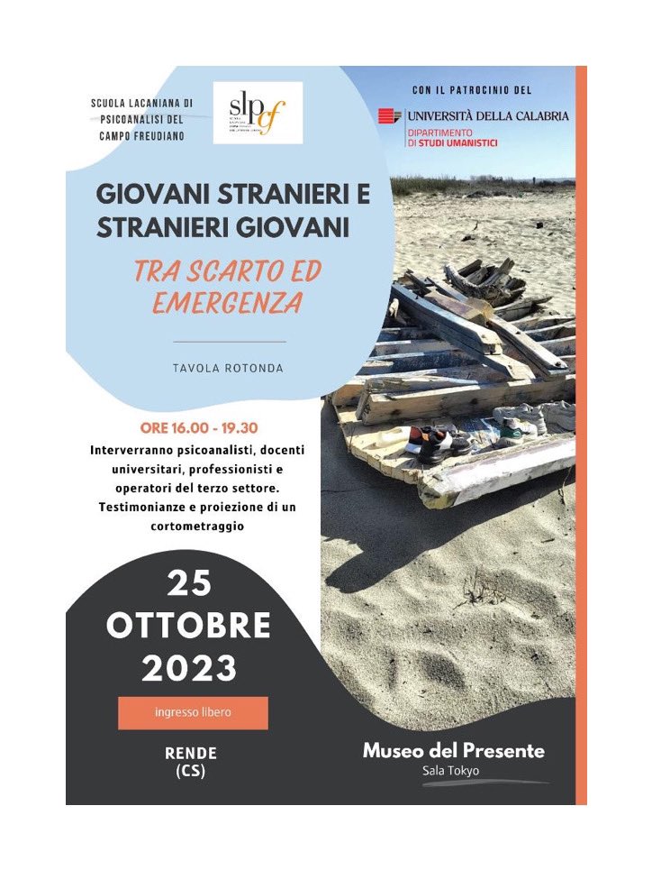 LorettaBiondi's tweet photo. Domani, mercoledì 25 ottobre, nel Sud d’Italia per dar vita ad una Conversazione Pubblica su un tema attuale più che mai! @SLP_cf @palombiunical #giovani #trasmissione #straniero #scarto https://t.co/HQmC82OszL