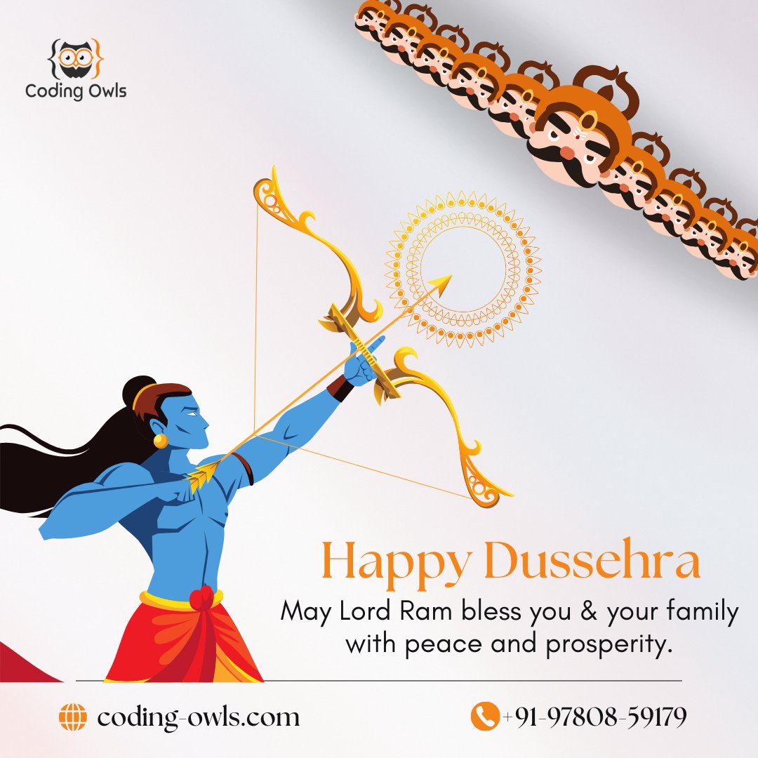 codingowlsca's tweet image. May the victory of good over evil light up your code, just as Lord Rama&apos;s triumph illuminated the world. Wishing you all a Happy Dussehra! 📷📷📷
Coding-owls.com
#HappyDussehra #CodingOwls #TriumphOfGood