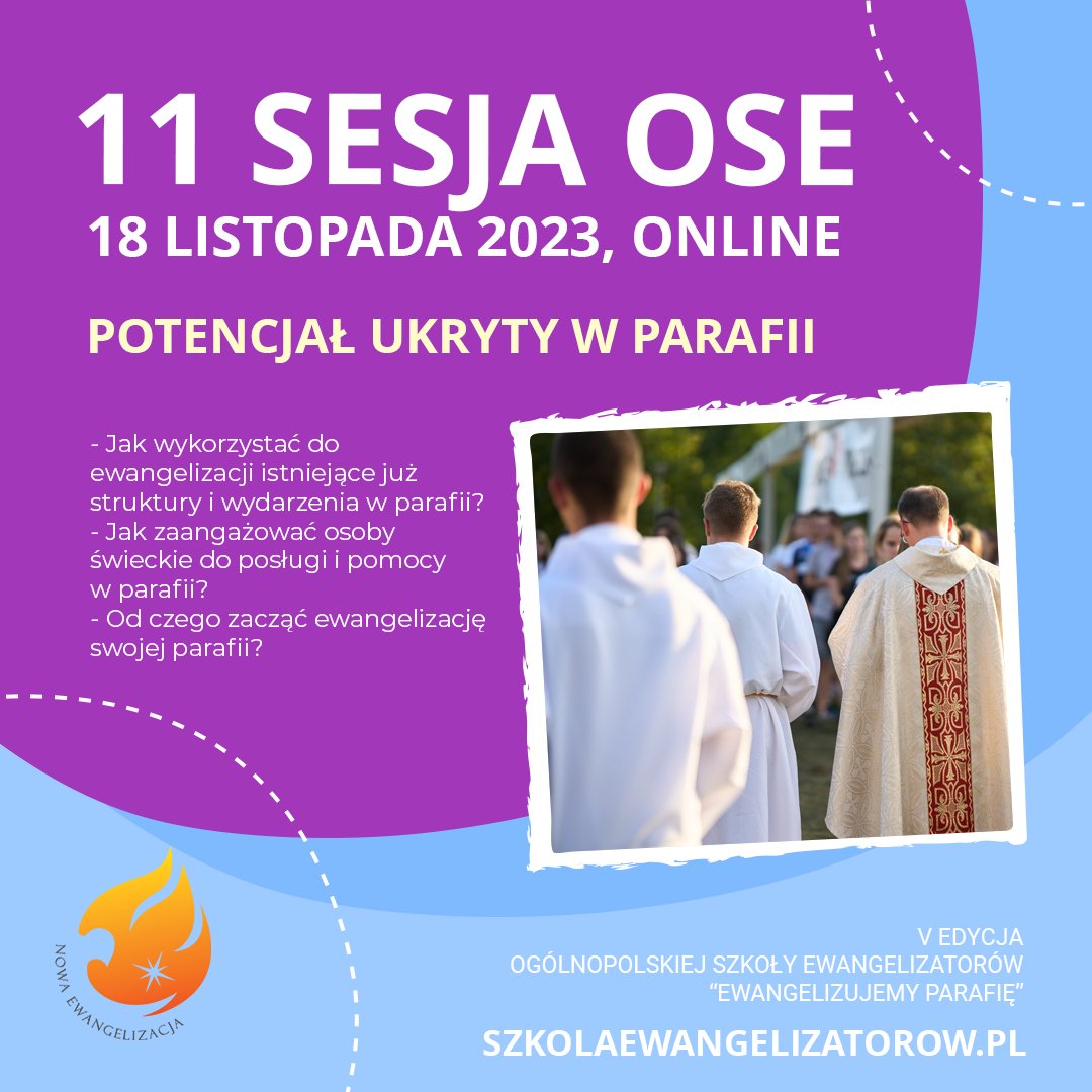 szkola_ose's tweet photo. 🔥 Gorąco zapraszamy do wzięcia udziału w III semestrze V edycji Ogólnopolskiej Szkoły Ewangelizatorów "Ewangelizujemy parafię!"

🔥 Przypominamy, że w V edycji OSE można wziąć udział zapisując się na wszystkie zajęcia lub wybierając sobie poszczególne sesje. https://t.co/OvrK4yD4OQ