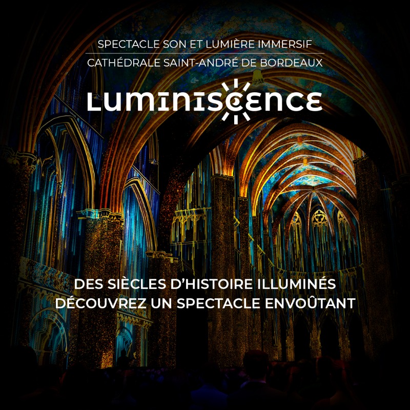 fever_fr's tweet photo. Plongez dans le secret des cathédrales pour un spectacle hors du temps. Une expérience immersive exceptionnelle vous attend à Bordeaux.