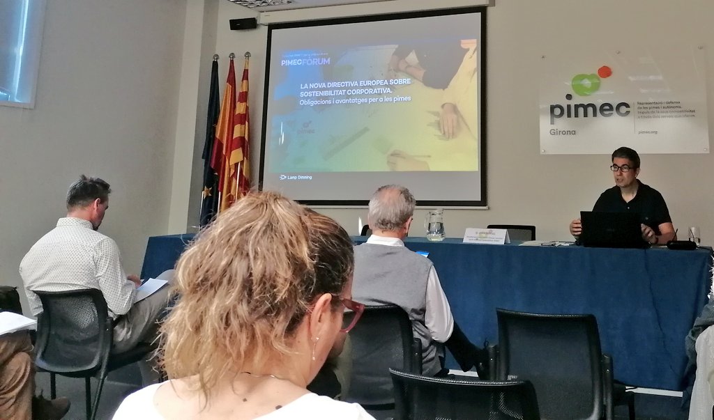 ASPRONIS's tweet photo. Assistim a la jornada @pimec #Girona "Nova Directiva sobre Informes de Sostenibilitat Corporativa" per encarar el reporting financer i no financer #ASPRONIS a partir de 2025 i com les línies de la directiva marcaran també la gestió de les empreses
#sostenibilitat #somASPRONIS https://t.co/rw2byOFdZy