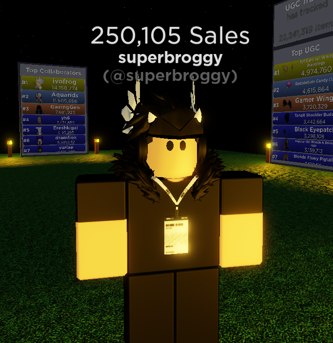 250,000 UGC sales!

#Roblox #RobloxDev