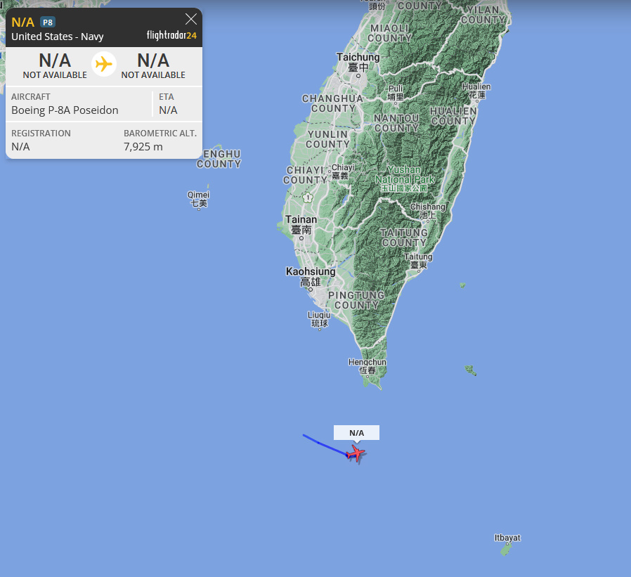 wipljw's tweet photo. 🇺🇸Boeing P-8A Poseidon
#ae6873  #Taiwan https://t.co/zvZvSlLmPo