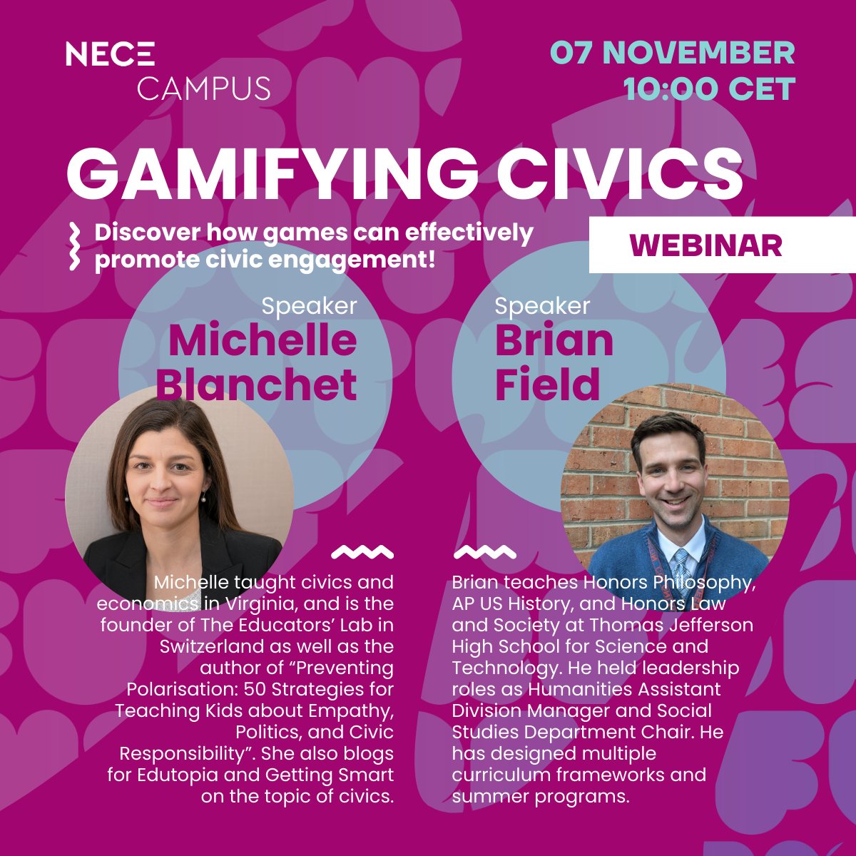 🎮 Curious to know how games can shape civic education? Join our NECE #webinar to explore the power of social-emotional learning in civics! shorturl.at/vFKT2 #CivicEd #SEL