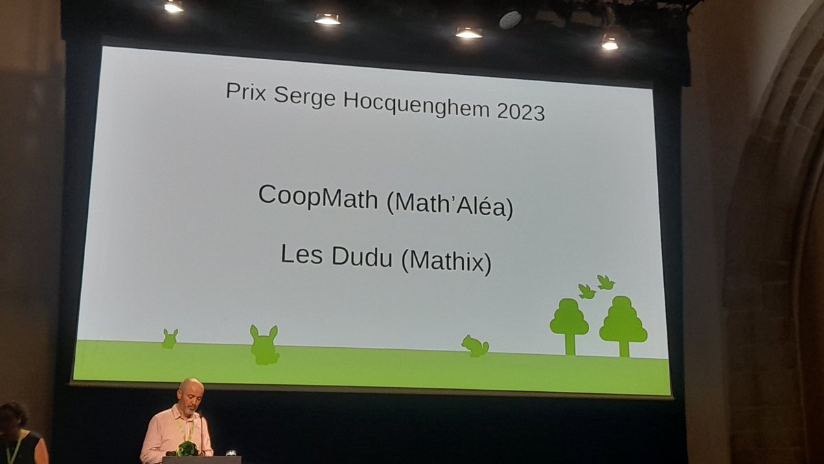 On a recu le prix hocquenghem 2023 avec <a href="/DurandJ10603421/">Julien Durand</a>  et on partage ce prix avec <a href="/CoopMaths_fr/">Coopmaths, @coopmaths@mathstodon.xyz</a> !!!