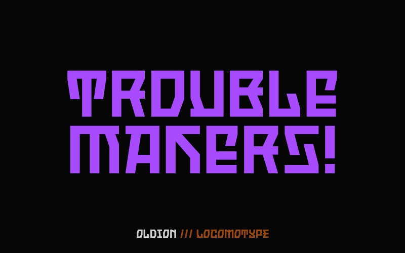 locomotype's tweet photo. Oldion is a captivating display #font, draws inspiration from the boundless realms of science fiction and modern technology. https://t.co/KeW8n1805s https://t.co/3Wkfgb2p62