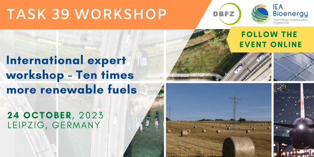 IEABioenergy's tweet photo. โฐ #IEABioenergy #Task39 International expert workshop "Ten times more renewable fuels" is starting today at 12:00 CEST
๐ป If you couldn't make it to Lepzig no problem, you can follow the event online: https://t.co/0mZWfbDL4R https://t.co/oiUZ2rzQ9U
