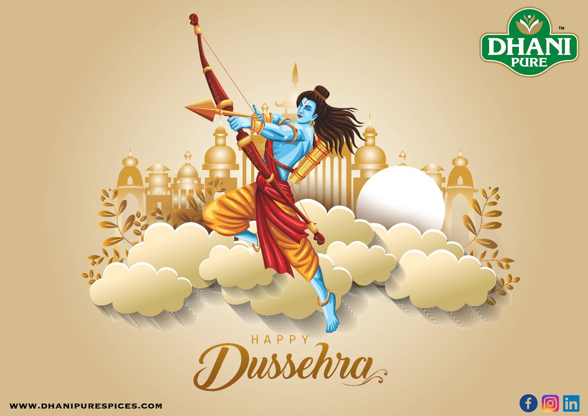 Wish you a very Happy Dussehra!

Stay blessed and happy and enjoy the festivities with the taste and flavour of Dhani Pure Spices!!

#spices #bhabhijee #ShubhangiAtre #spices #masala #rich #pure #natural #fresh #bhabhiji #SahiPakdeHain #pure #rich #food #HappyDussehra