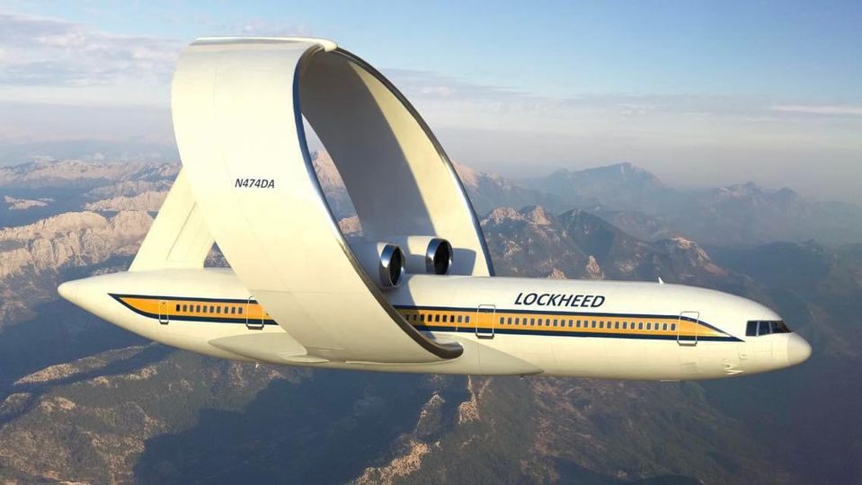 bestnocontext's tweet photo. Lockheed ring-wing airliner concept studied in the 1980s 🤯 https://t.co/qXsQEMYKdJ
