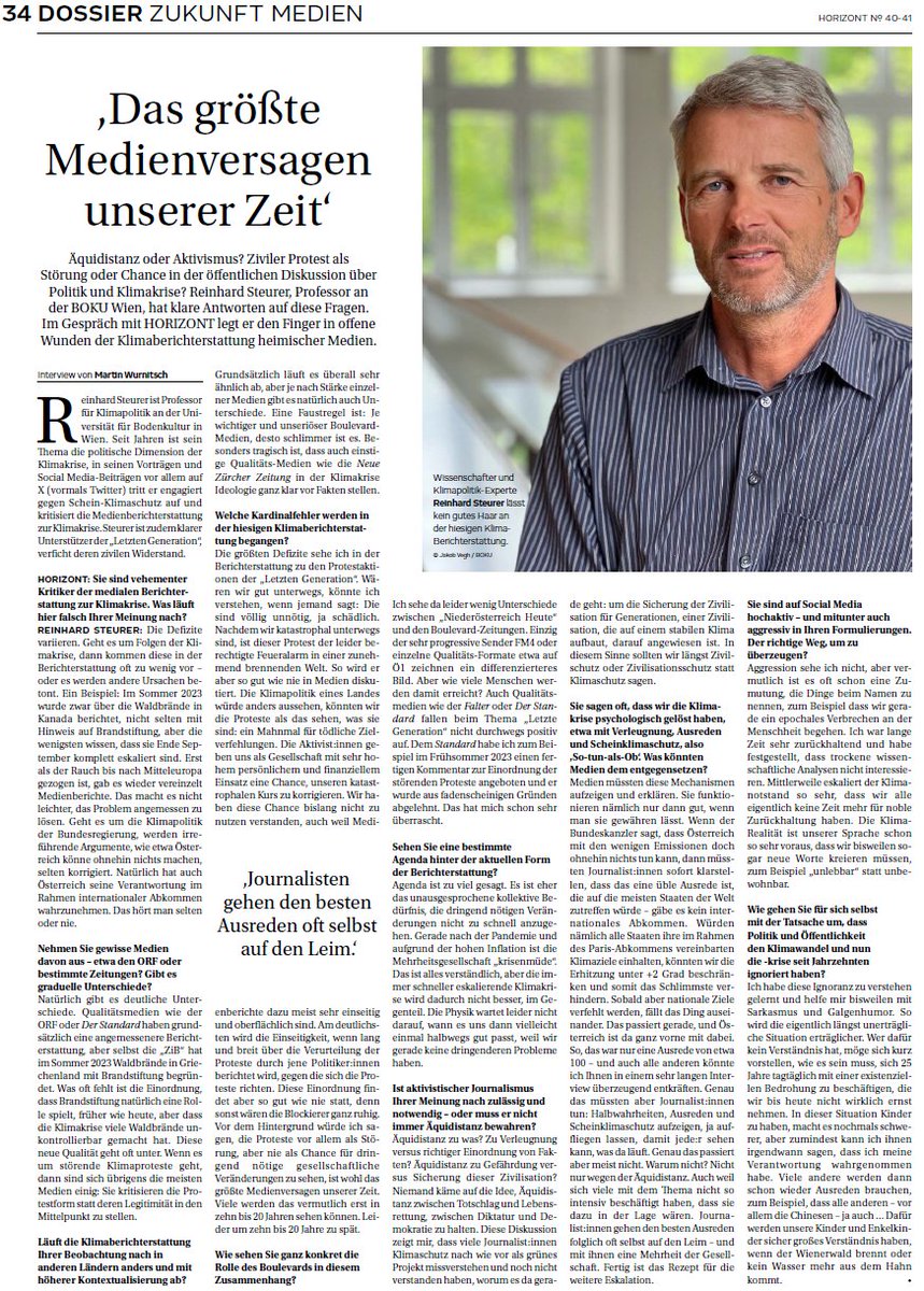 Interview <a href="/_HORIZONT/">HORIZONT Österreich</a> über Medienversagen in der Klimakrise. Das größte von allen: "Proteste vor allem als Störung, nie als Chance für dringend nötige gesellschaftliche Veränderungen zu sehen."
Viele werden das erst in 20J sehen können. Leider 20J zu spät boku.ac.at/fileadmin/BOKU…