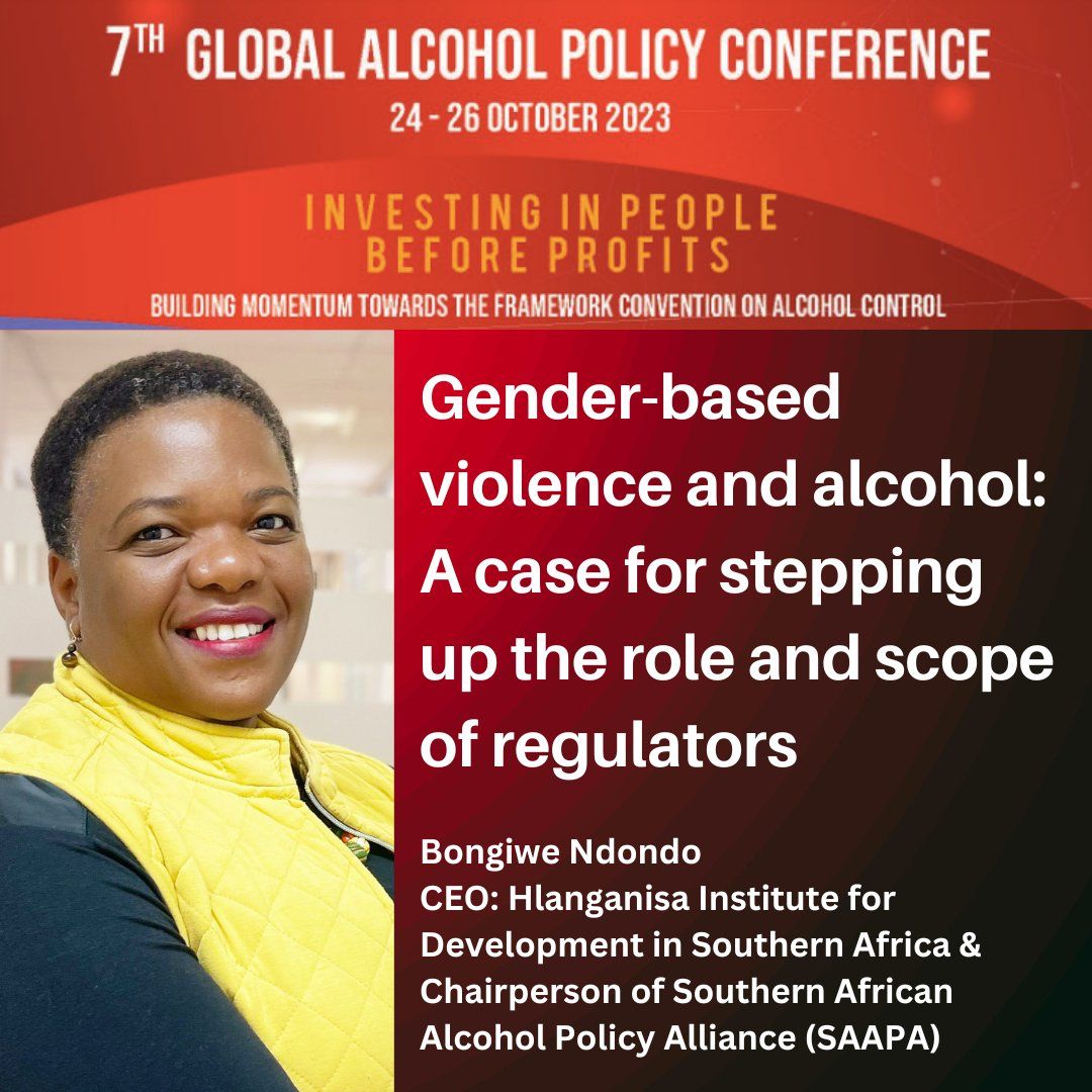 1/2
The #GAPC2023 happening in Cape Town, South Africa has began in earnest with Bongiwe Ndondo, Chair of Southern Africa Alcohol Policy Alliance (SAAPA) calling alcohol advocates to close ranks and address commercial determinants of health. 
#alcoholawareness 
#Alcoholpolicy