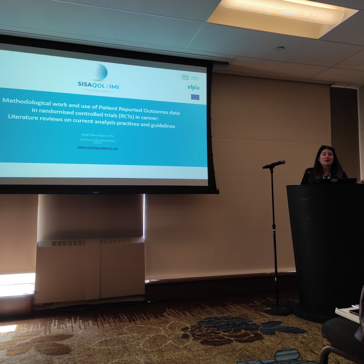sisaqol's tweet photo. Lots of presentations for SISAQOL-IMI were given this past week including a talk at @ISOQOL. Dr Kim Cocks presented  on the WP2  literature review findings looking at PRO's in the randomised controlled trials setting.
#prodata #isoqol #randomisedtrials https://t.co/pRI5cfdn6S