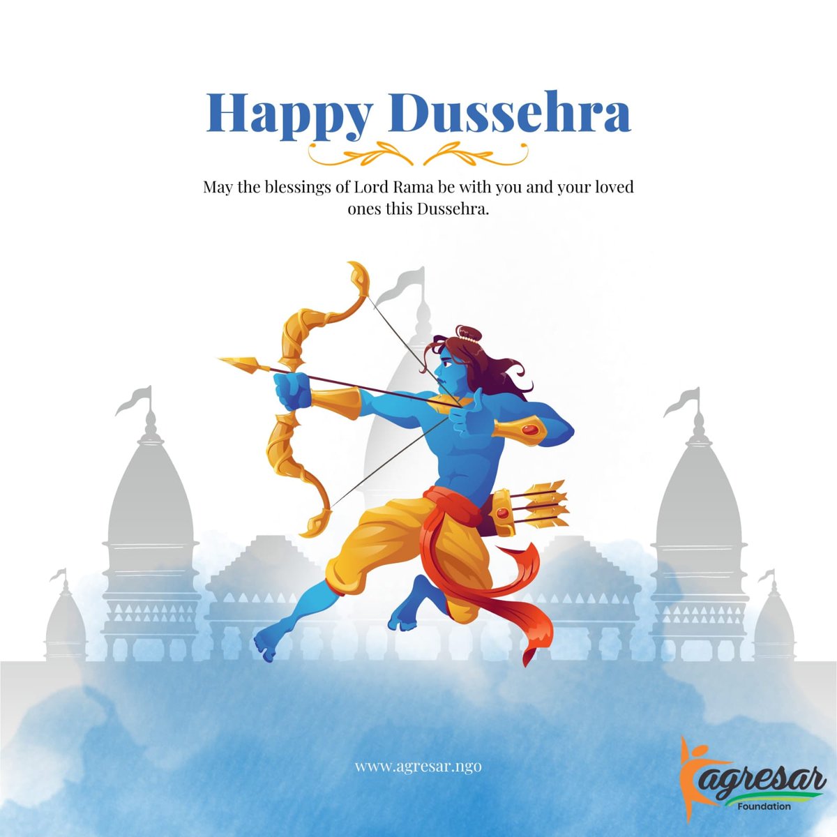 AgresarF's tweet photo. शुभ विजयादशमी ☘️🌸🙏
जय श्री राम 🚩
.
.
#happydussehra #ram #jayshreeram #victory #festival #dussehra #wishes #teamagresar https://t.co/e34DkC5Nmy