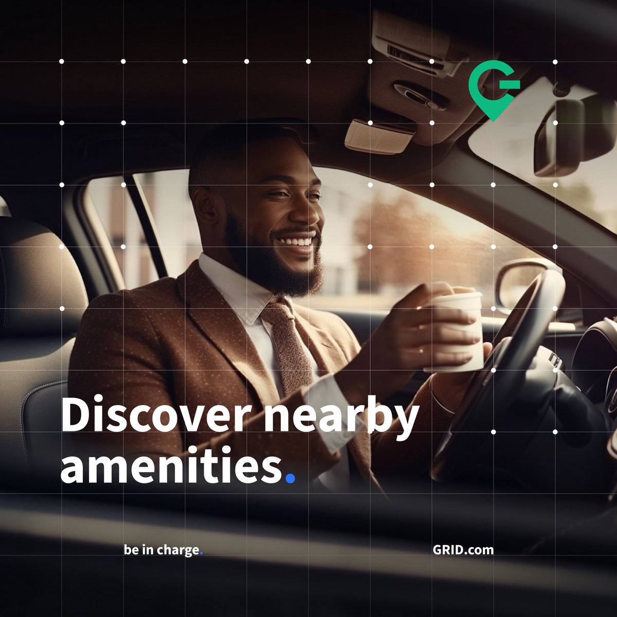 gridincharge's tweet image. With GRID, charging stops become leisure stops. Discover nearby amenities! ☕🛒 
•
•
•
#grid #gridapp #beincharge #smartdriving #navigation #sustainable #innovation #electricvehicle #charging #evcharging