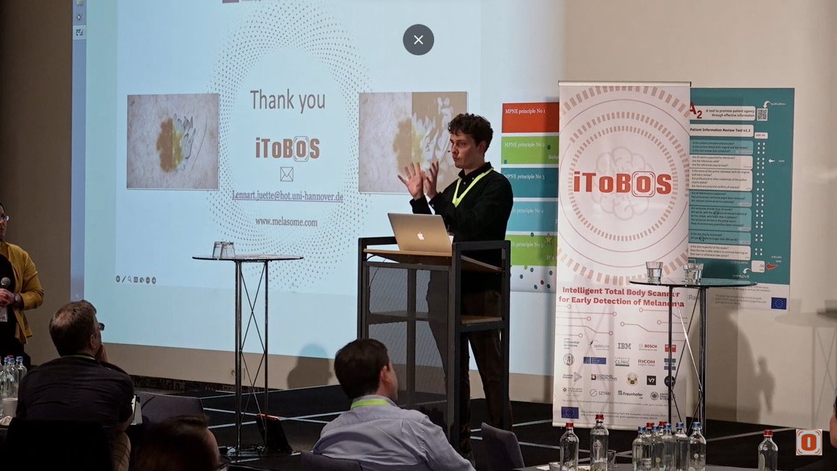 Don't miss this video in which Lennart Jütte, from Leibniz University Hannover, talks about generative adversarial network for personalized art therapy in melanoma and provided some personal backstory to the #iToBoS project in the #MPNE annual conference: youtube.com/watch?v=MOltoC…