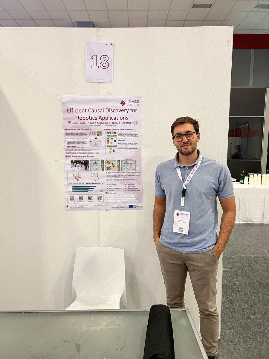 nicbellotto's tweet image. &quot;Efficient Causal Discovery for Robotics Applications&quot; recently presented by @luca_castri at the @_I_RIM_ conference in Rome.
Paper: arxiv.org/abs/2310.14925
Event: i-rim.it/en/i-rim-confe…
#causaltwitter #causalrobotics @darko_project @LCAS_UoL