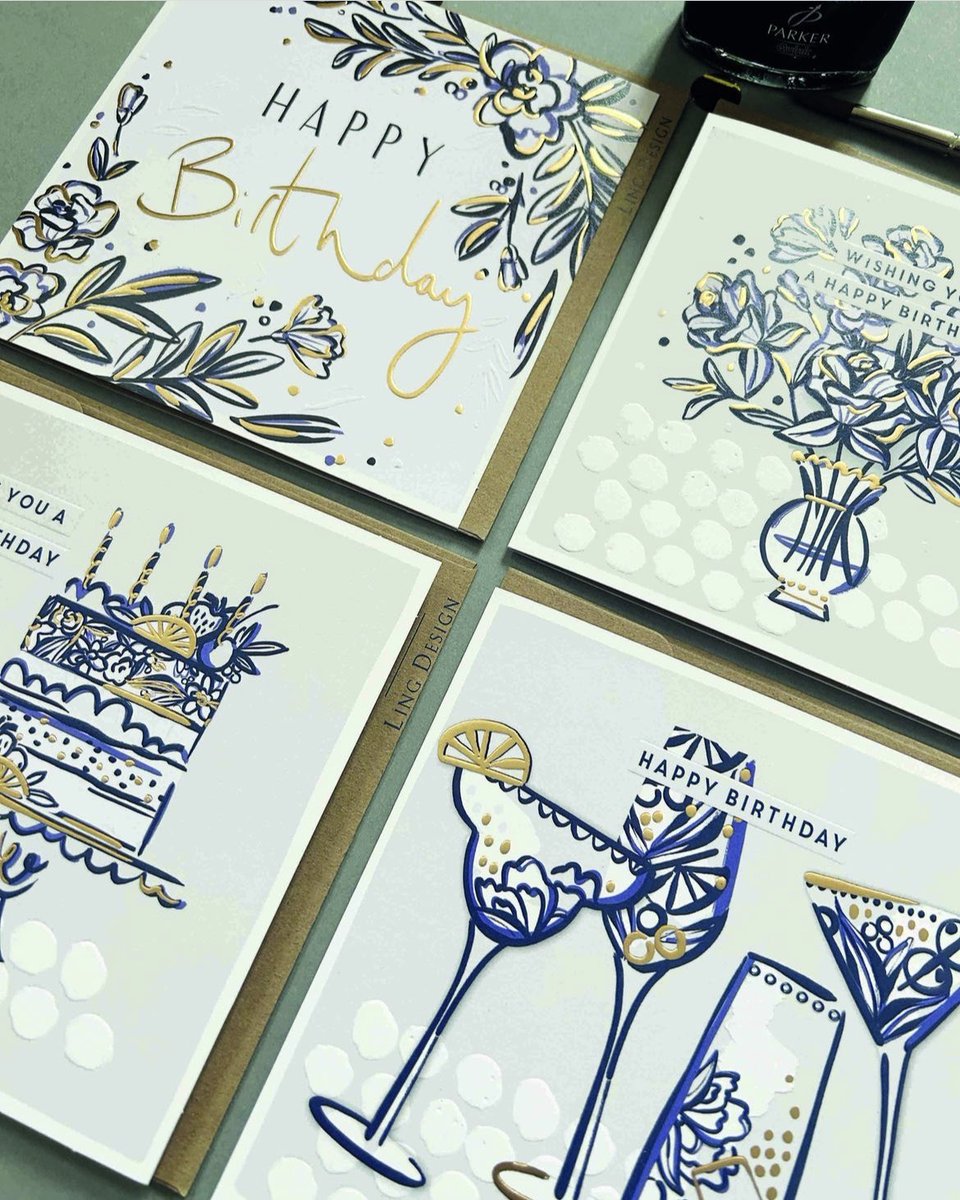 Introducing 'Ink and Block', a brand NEW collection available to order for delivery in December.

Specifically designed for the sophisticated and contemporary customer, and finished with matt gold and emboss for the most thoughtful of birthday greetings.