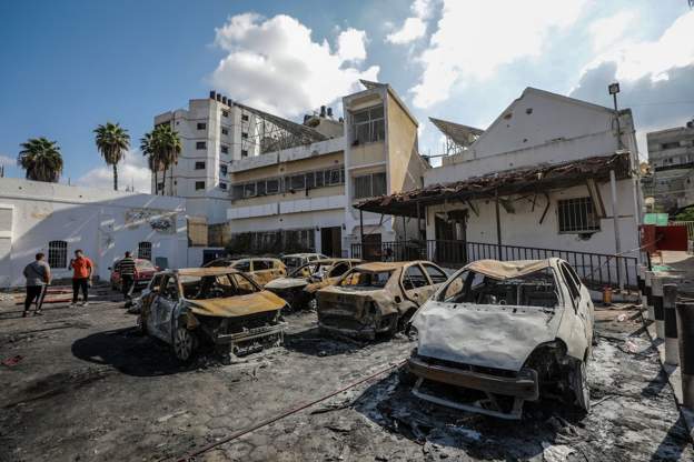 707London's tweet photo. UK Prime Minister Rishi Sunak: "British intelligence believes that the attack on Al-Ahli hospital was carried out from the territory of the Gaza Strip". #Gaza #London #UK https://t.co/gHupNHg2MW