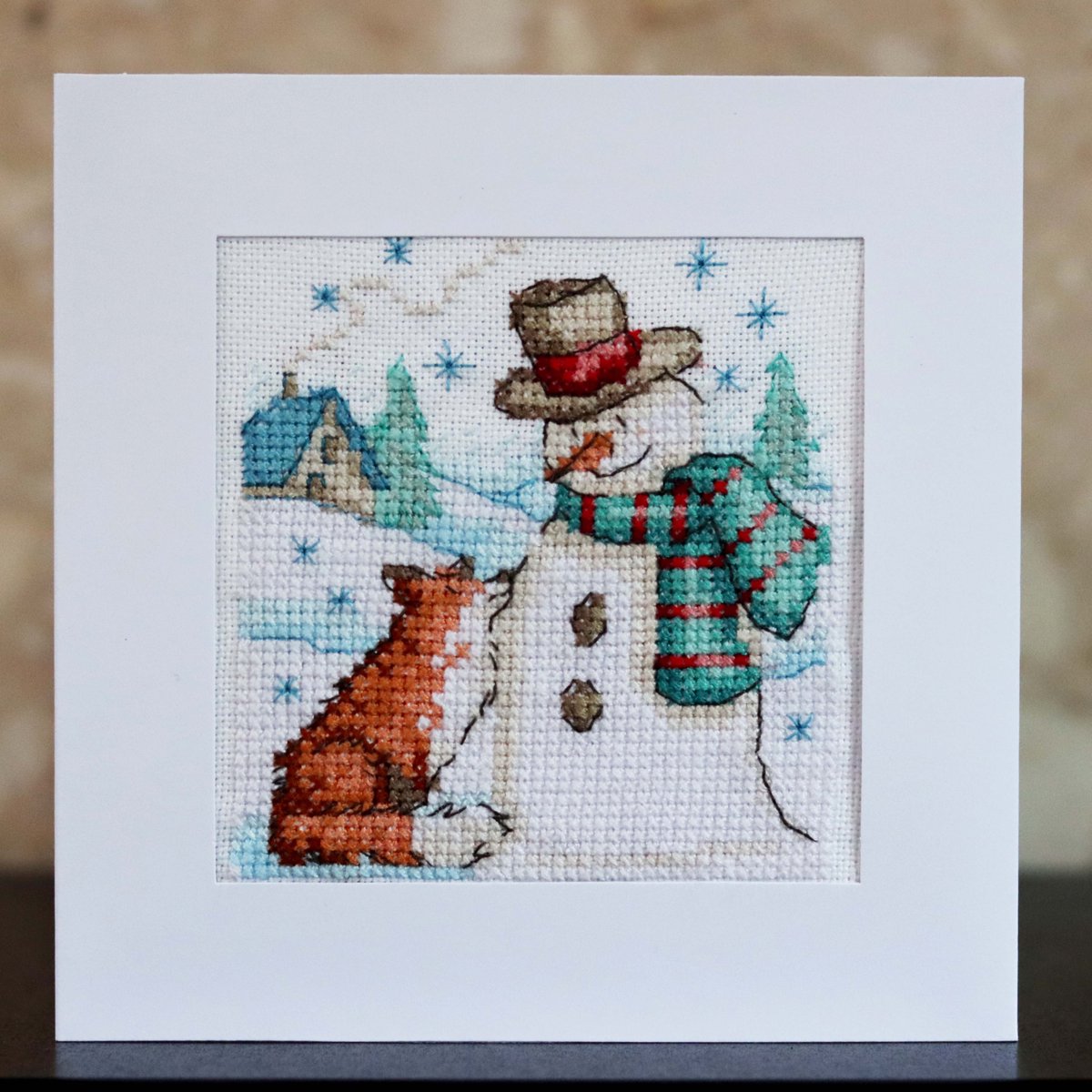The snowman and the fox…A Cross stitch greetings card for all occasions and perfect for everyone #craftersmarketuk crafters.market/listing/the-sn… via @_cmuk #MHHSBD #craftbizparty #Christmas