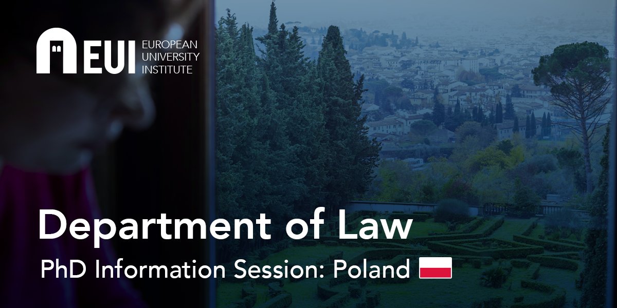 🔔Are you from Poland 🇵🇱 and interested in a fully-funded PhD🎓in Law? Discover the opportunities at the <a href="/EUI_EU/">European University Institute</a> during our webinar!

Engage directly with our professors, current researchers, and alumni.

📌23 November 2023
⏰16:00 CET
🔗Register here: eui.eu/events?id=5646…