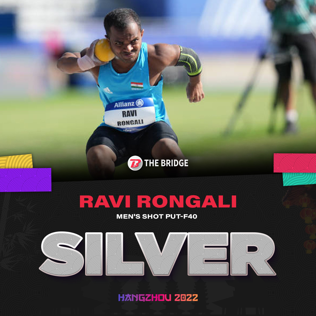 Athletics is a gift that keeps on giving! 😇🇮🇳

Ravi Rongali bags SILVER🥈 in the Men's Shot Put F40 event at #AsianGames2022 

#AsianParaGames #Praise4Para