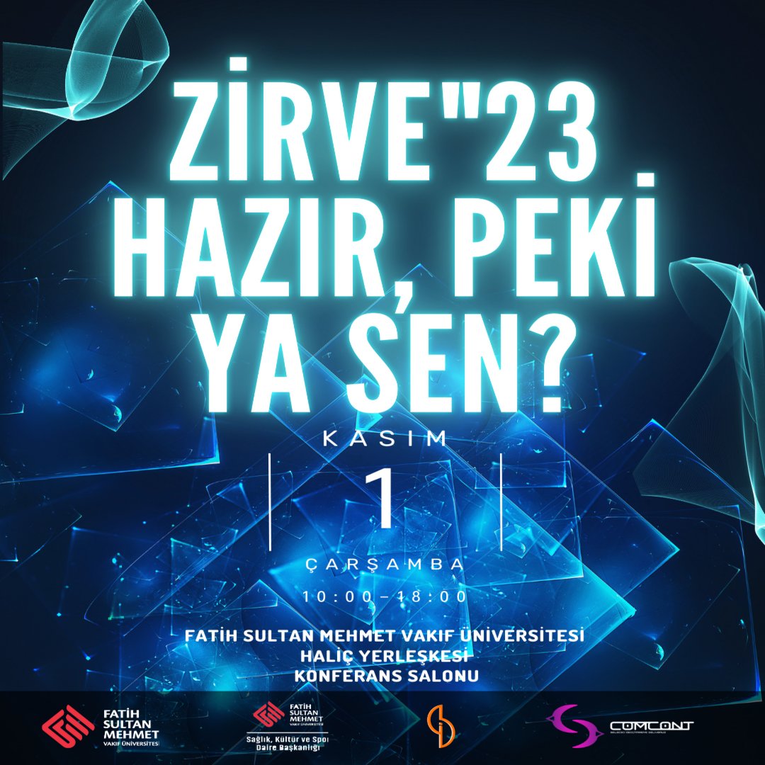 Kariyerinizde yeni ufuklara açılmak ve iş dünyasının geleceğini şekillendirmek için "Zirve 23" etkinliğine katılmak için yerinizi ayırtın. Unutulmaz bir deneyim sizi bekliyor!🪘😊

<a href="/fsmvu/">Fatih Sultan Mehmet Vakıf Üniversitesi</a> 
<a href="/fsmvuGik/">Girişimcilik ve İnovasyon Kulübü</a>