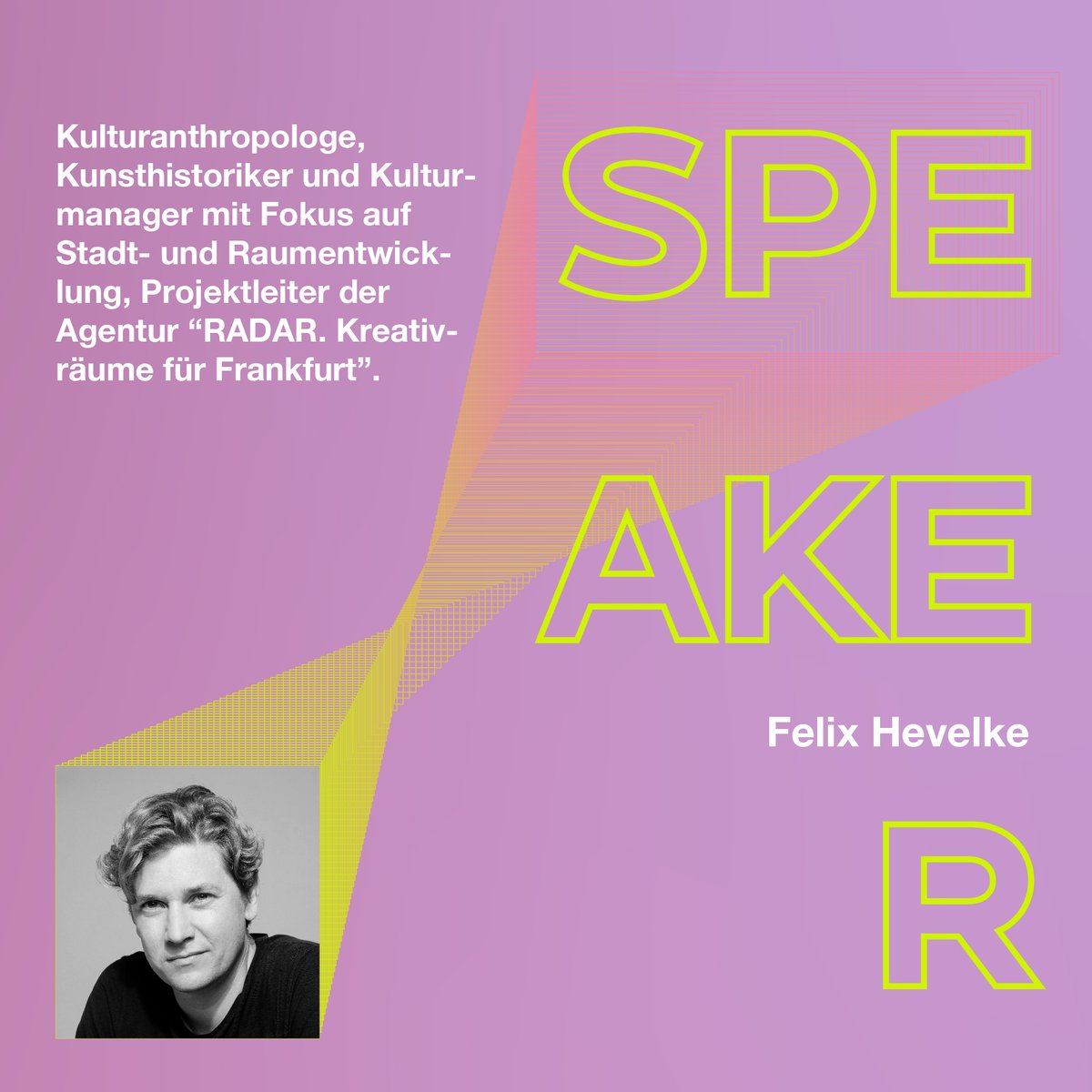 freelancers & friends (@freelancers_ffm) on Twitter photo Felix Hevelke ist Kulturanthropologe, Kunsthistoriker, Kulturmanager mit Fokus auf Stadt- und Raumentwicklung & Projektleiter bei <a href="/RADAR_Frankfurt/">RADAR Frankfurt</a> . Du willst seine Perspektive zum Thema „Räume schaffen und nutzen“ kennenlernen? → bit.ly/2023-stadt-rae… #events #Frankfurt Felix Hevelke ist Kulturanthropologe, Kunsthistoriker, Kulturmanager mit Fokus auf Stadt- und Raumentwicklung & Projektleiter bei <a href="/RADAR_Frankfurt/">RADAR Frankfurt</a> . Du willst seine Perspektive zum Thema „Räume schaffen und nutzen“ kennenlernen? → bit.ly/2023-stadt-rae… #events #Frankfurt