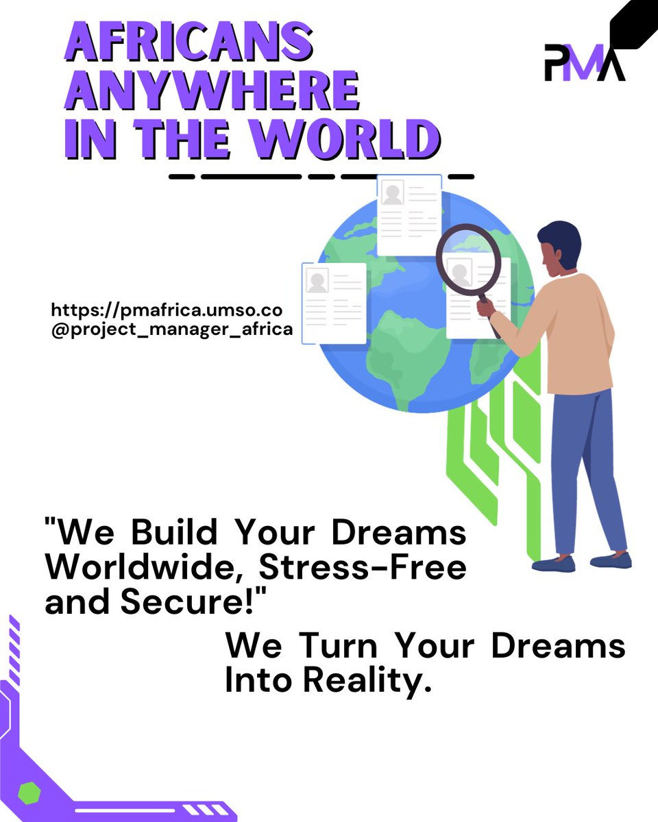 We are your global partners, eliminating distance barriers, and providing a safety net for your African projects no matter where you are in the world. We're more than management; we're your guiding light.

#ProjectManagerAfrica
Ben 10