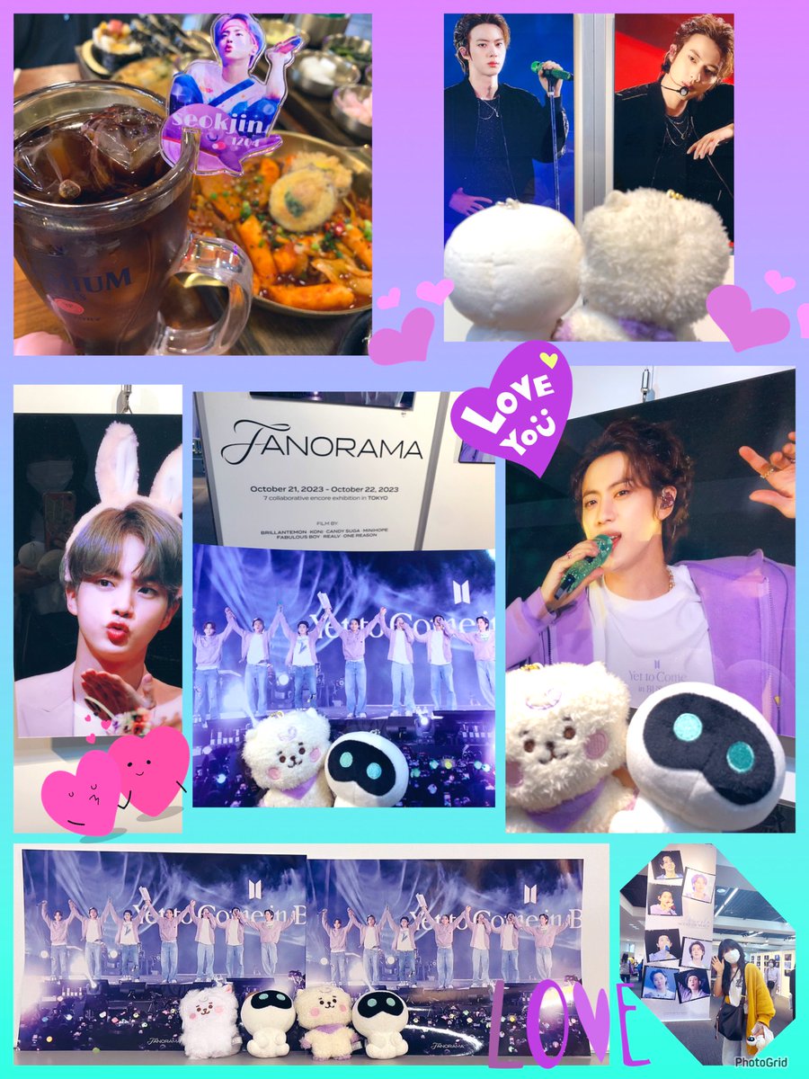 _rohi_rohi's tweet photo. 日曜の展示会💜 #FANORAMA
会場も広く✨
沢山の素敵な7人に癒された🥰
いいなと思った
ポスターGET💜
お昼、美味しかった♫
けど
田舎者…雰囲気に負けた…😑
二人席狭っ…RJ達トレカとか写真撮りたかったのに出せず🥺
田舎者…
🚃移動に毎回ドタバタ🤣
次のジンくんセンイルは
上手く行きます様に😁 https://t.co/7aWHU7EDyj