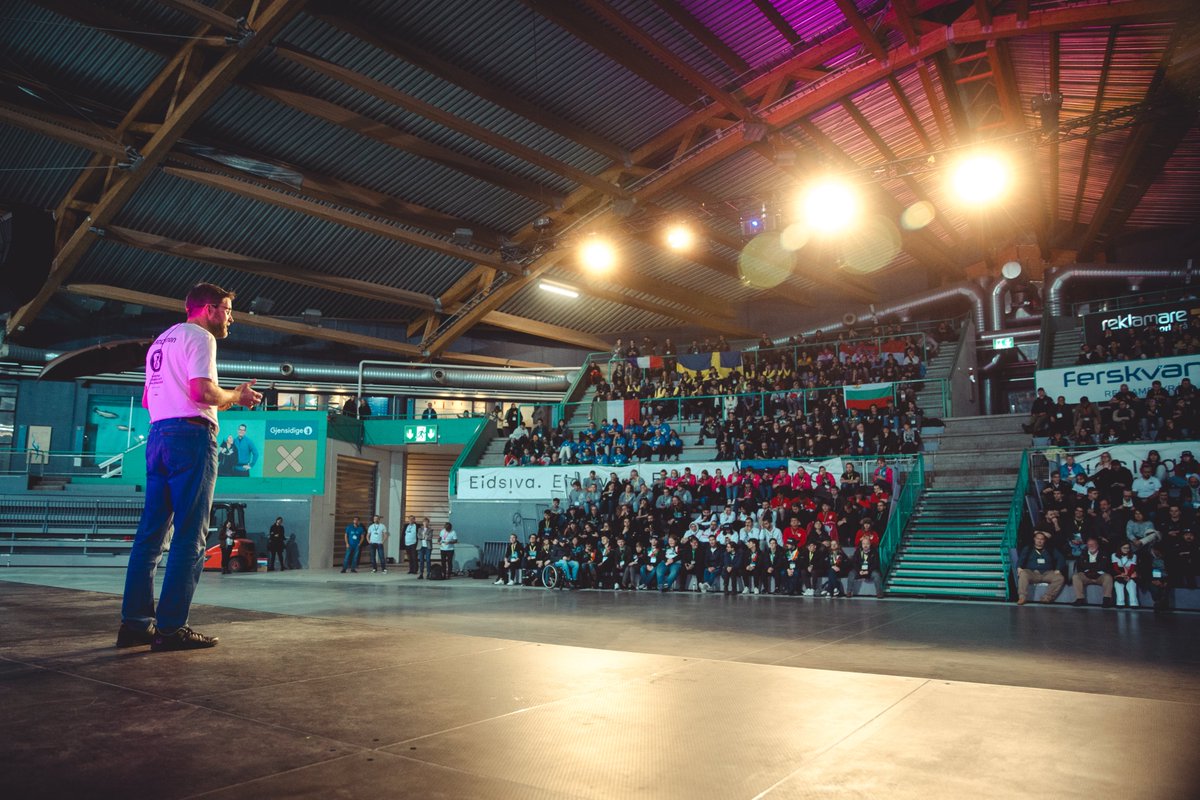 ECSC_openECSC's tweet photo. #ECSC2023 opening ceremony @enisa_eu @NTNU https://t.co/mikEe8yjB2