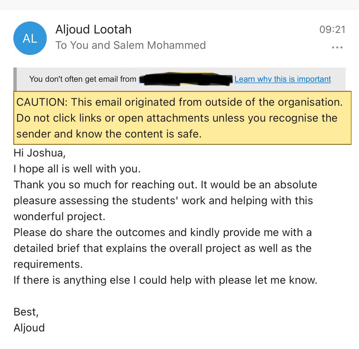 We are very excited to announce that world renowned designer <a href="/AljoudLootah/">Aljoud Lootah</a> has agreed to assess our Year 10 Birdhouse project. Aljoud is part of the AQA Designers and students have been creating their products inspired by Aljoud’s incredible work.