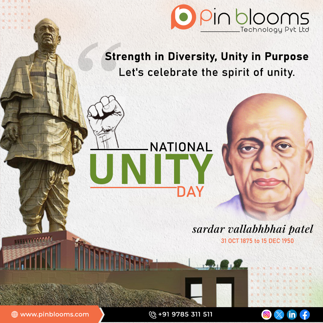 PinBlooms's tweet image. Happy Ekta Diwas (National Unity Day)! 🤝
Today, we celebrate the strength of our diversity and the power of unity. Let&apos;s come together as one, embracing our differences and working towards a brighter, more cohesive future for all. #EktaDiwas #NationalUnityDay #DiversityAndUnity